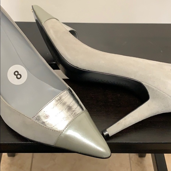 Ralph Lauren suede shoes size 8,light gray color - Picture 4 of 7